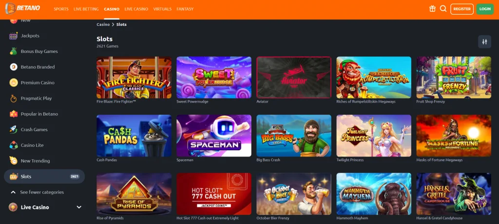 betano slot games casino