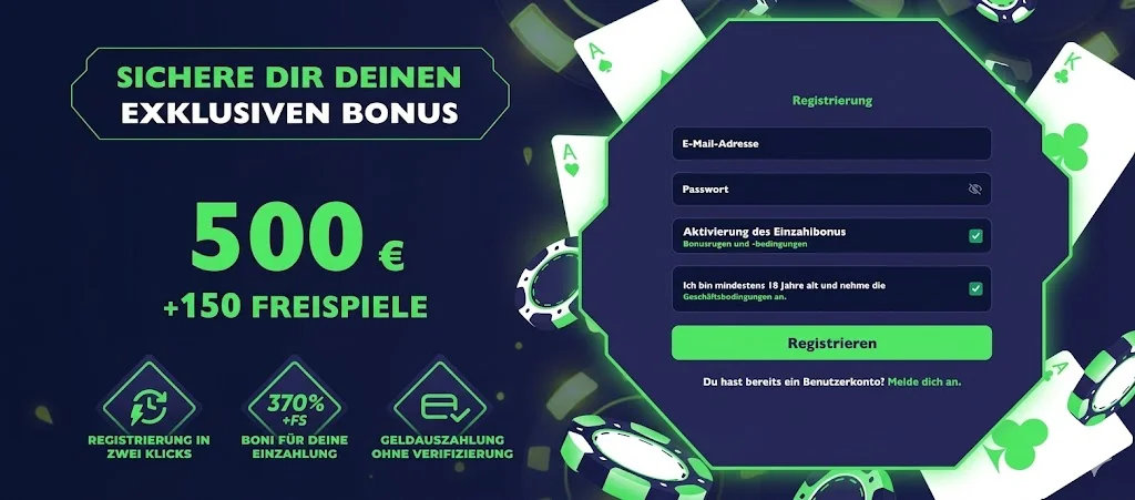 Betmatch Casino games and bonus overview on desktop
