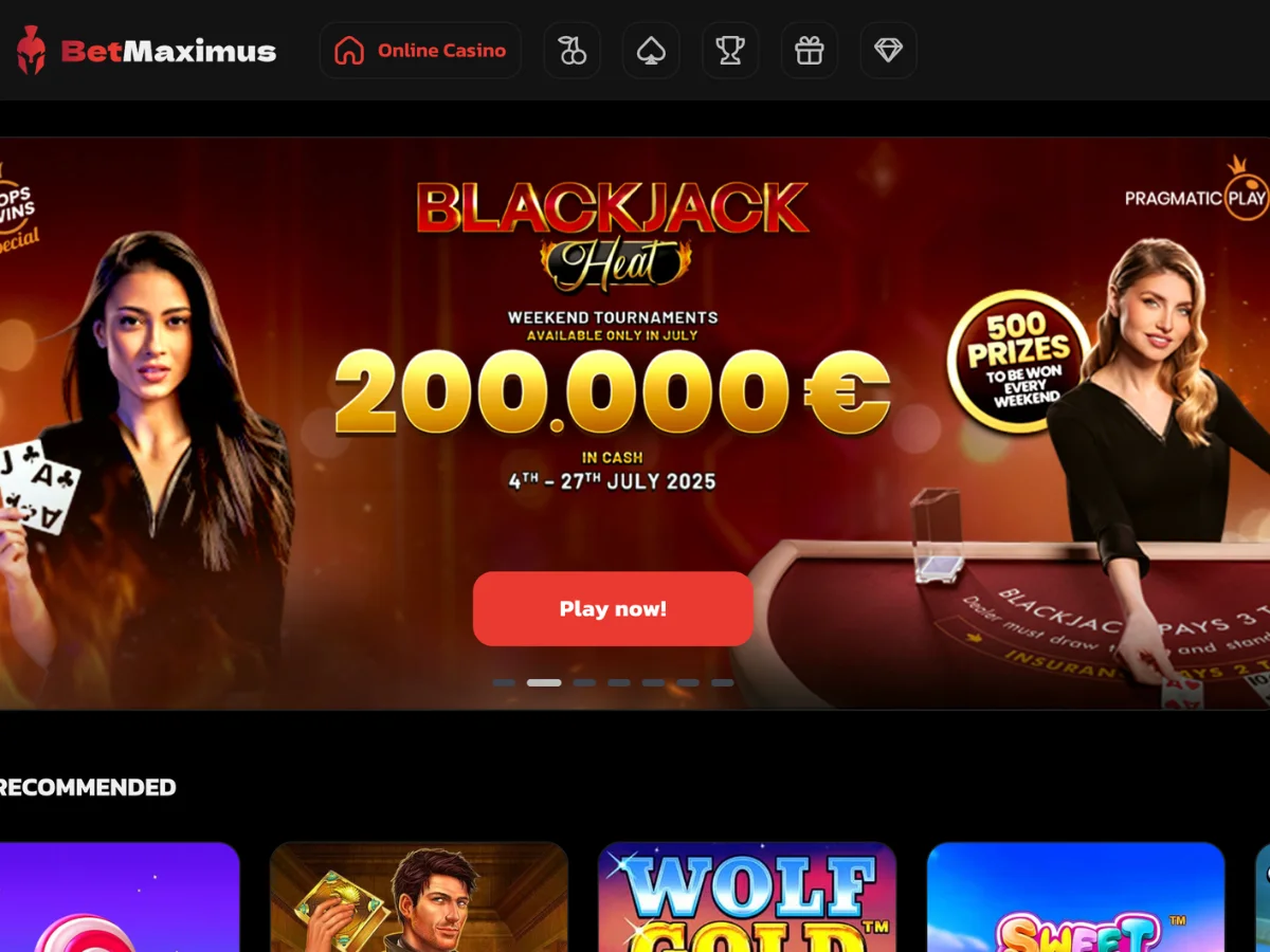 BetMaximus Casino blackjack and live table games selection