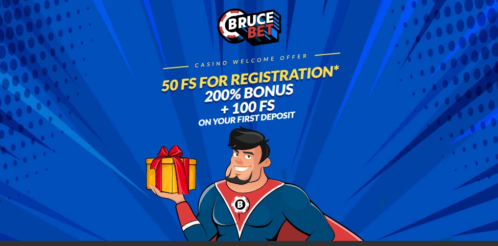 BruceBet Casino – gestaffelter Willkommensbonus mit AstroPay