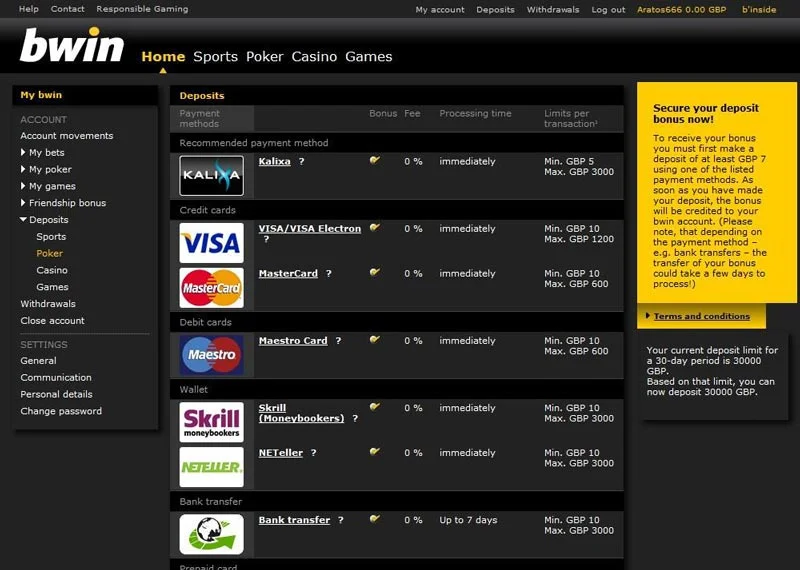 Bwin Casino Cashier — ecoPayz im Vergleich zu Skrill und Neteller