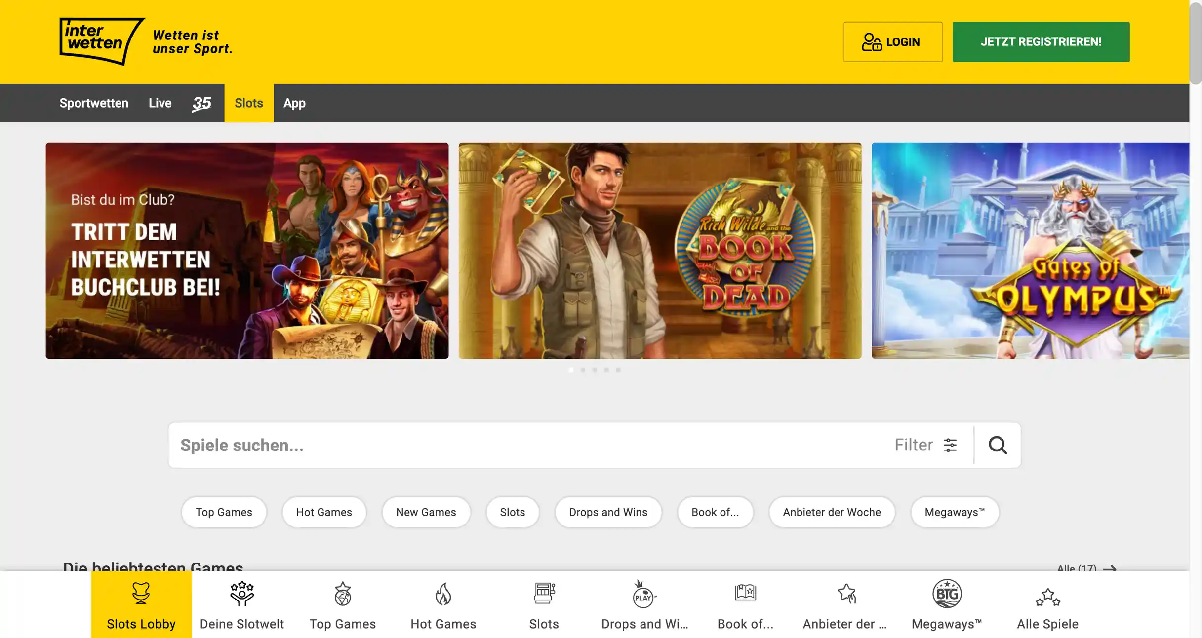 Interwetten Casino Slots — visa karte online casino GGL Deutschland