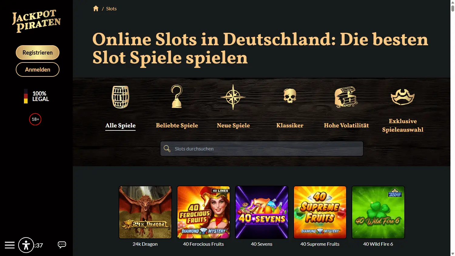 JackpotPiraten Spielseite mobil — top visa online casino Deutschland