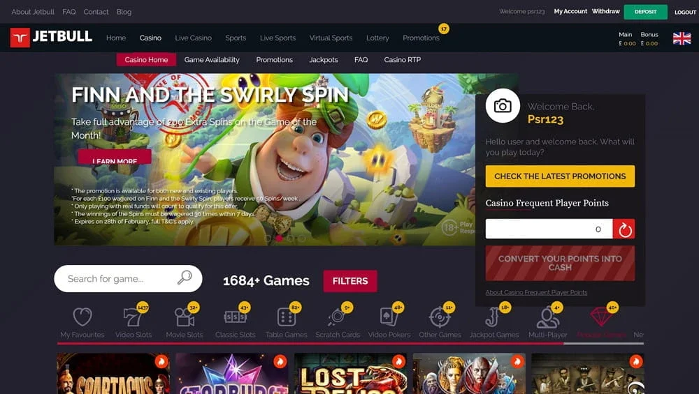 Jetbull Casino Spielauswahl — webmoney casino probleme lösungen