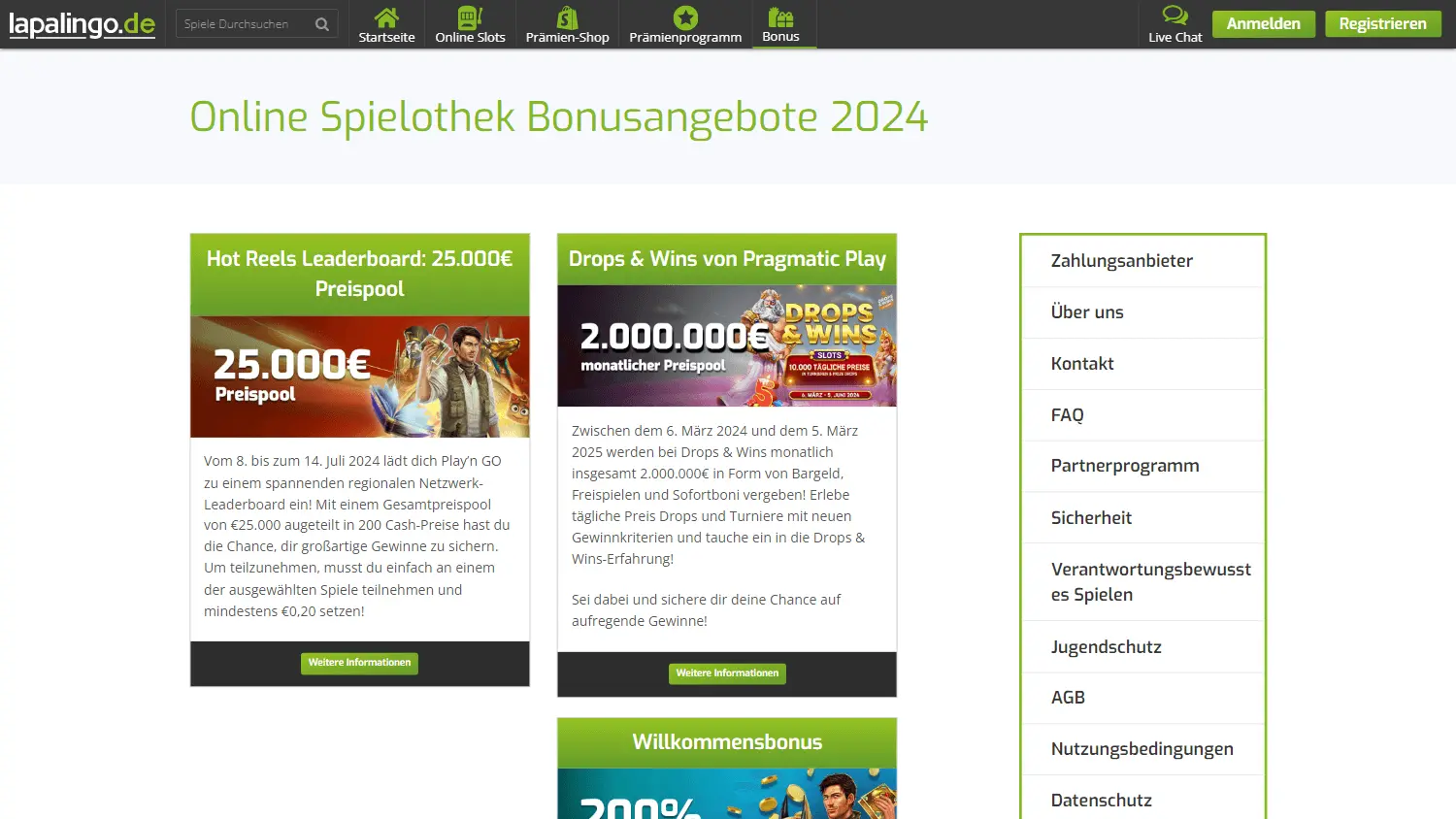 Lapalingo Promocode — visa casino alternativen Vergleich