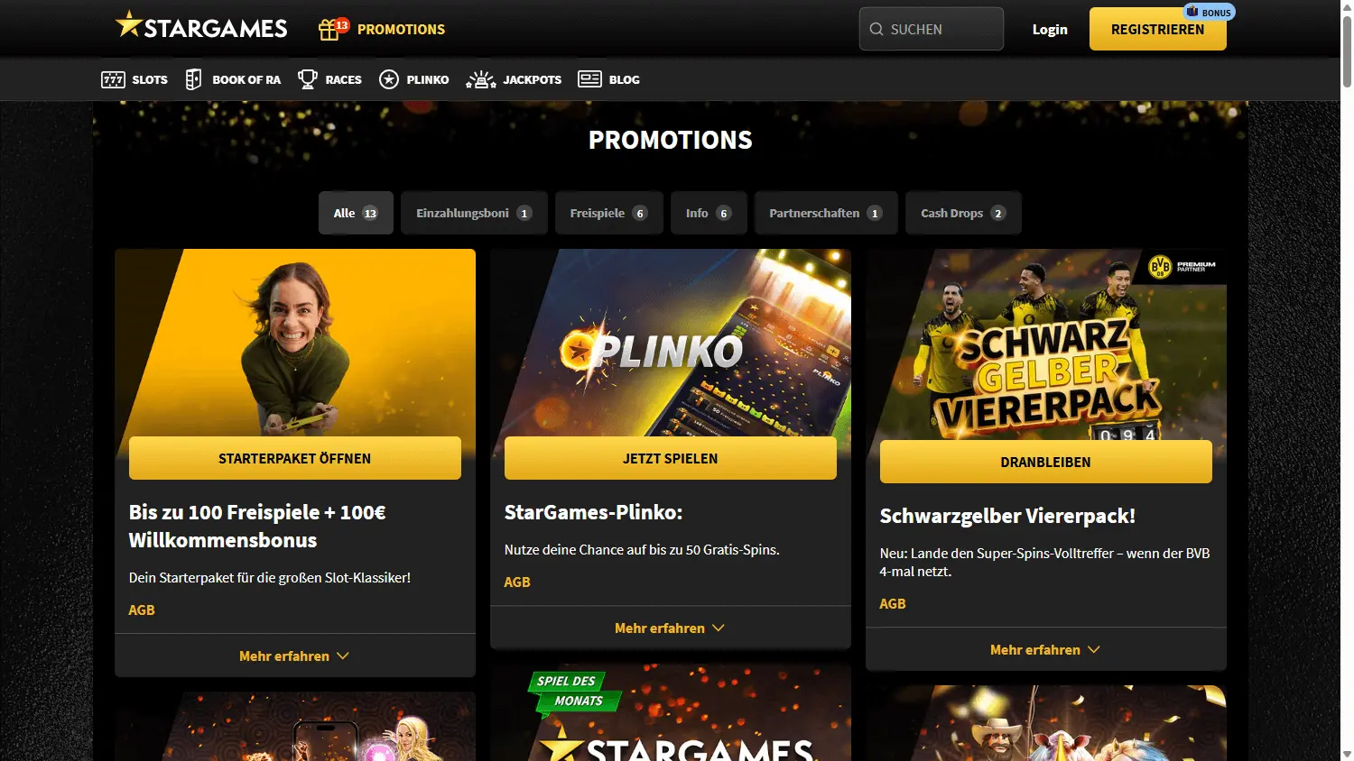 StarGames Casino Promotionen – für wen eignet sich CashtoCode