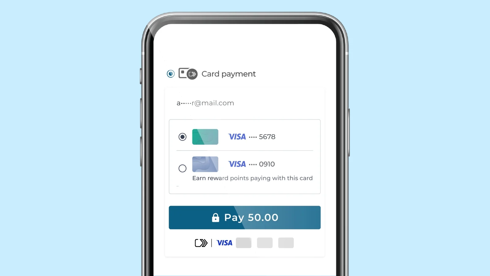 Click2Pay Kartenoptionen Checkout – Historische Zahlungsseite mit Kreditkarten- und Lastschrift-Option für Online Casinos