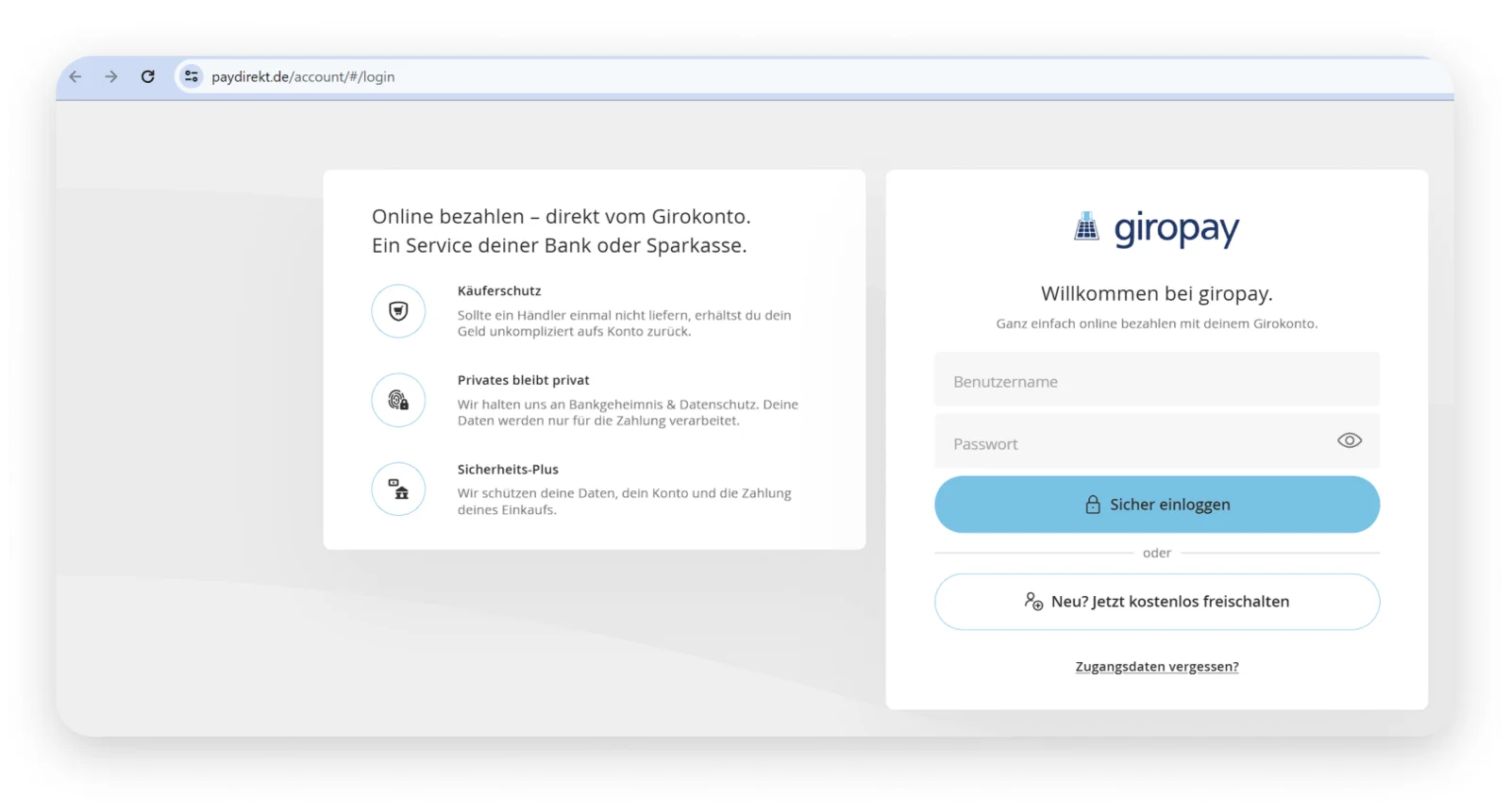 Giropay paydirekt Login – Funktionsübersicht nach der Fusion beider Zahlungsdienste 2021