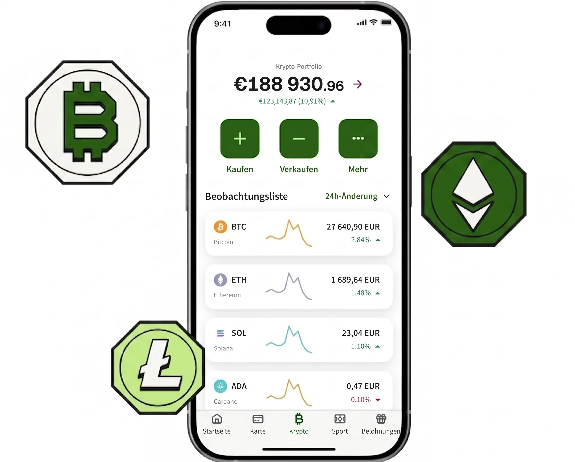 Neteller Krypto Portfolio App – Digitales Wallet mit Krypto-Überblick in der mobilen Anwendung