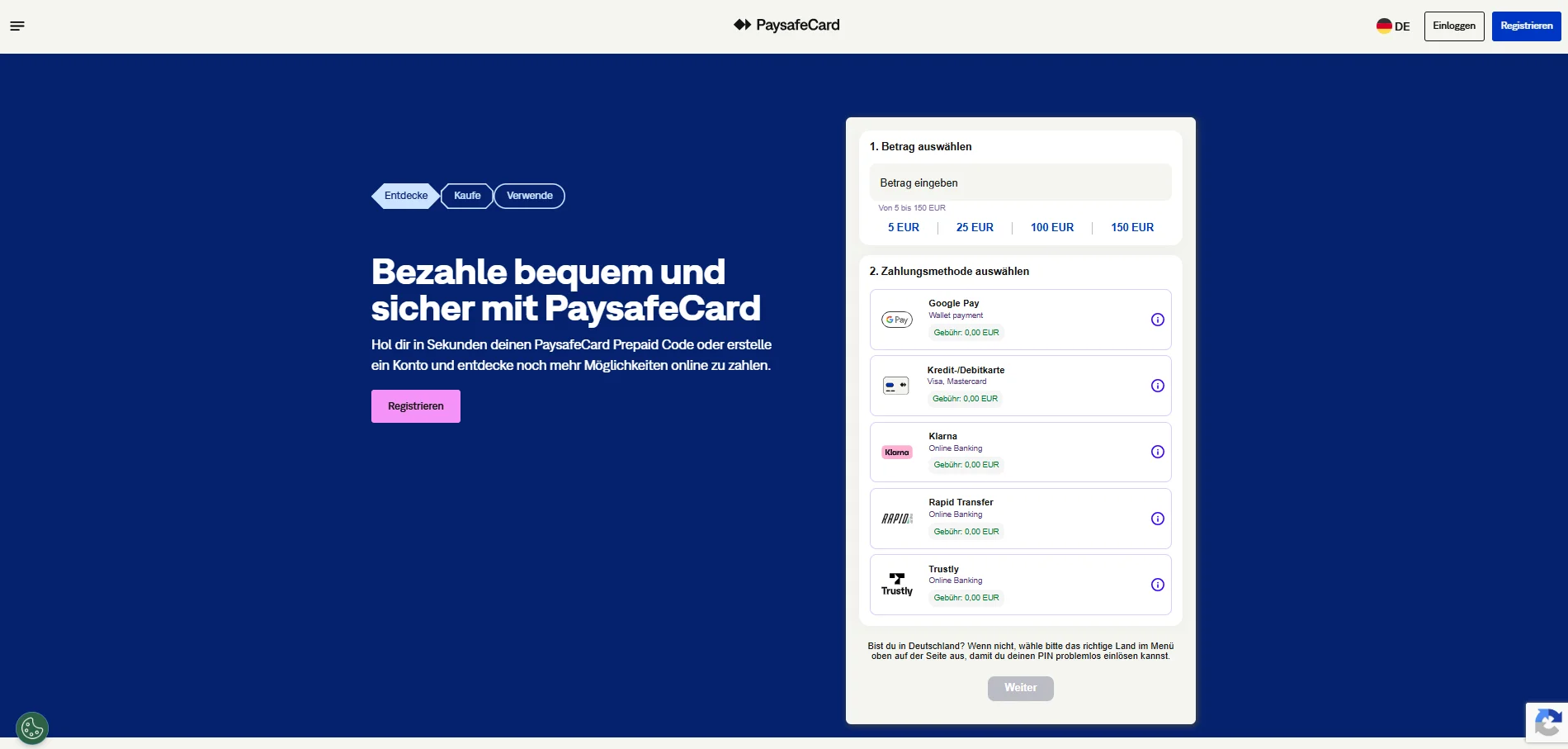 Paysafecard Website – Zahlungsmethoden-Übersicht für GGL-lizenzierte Online Casinos in Deutschland