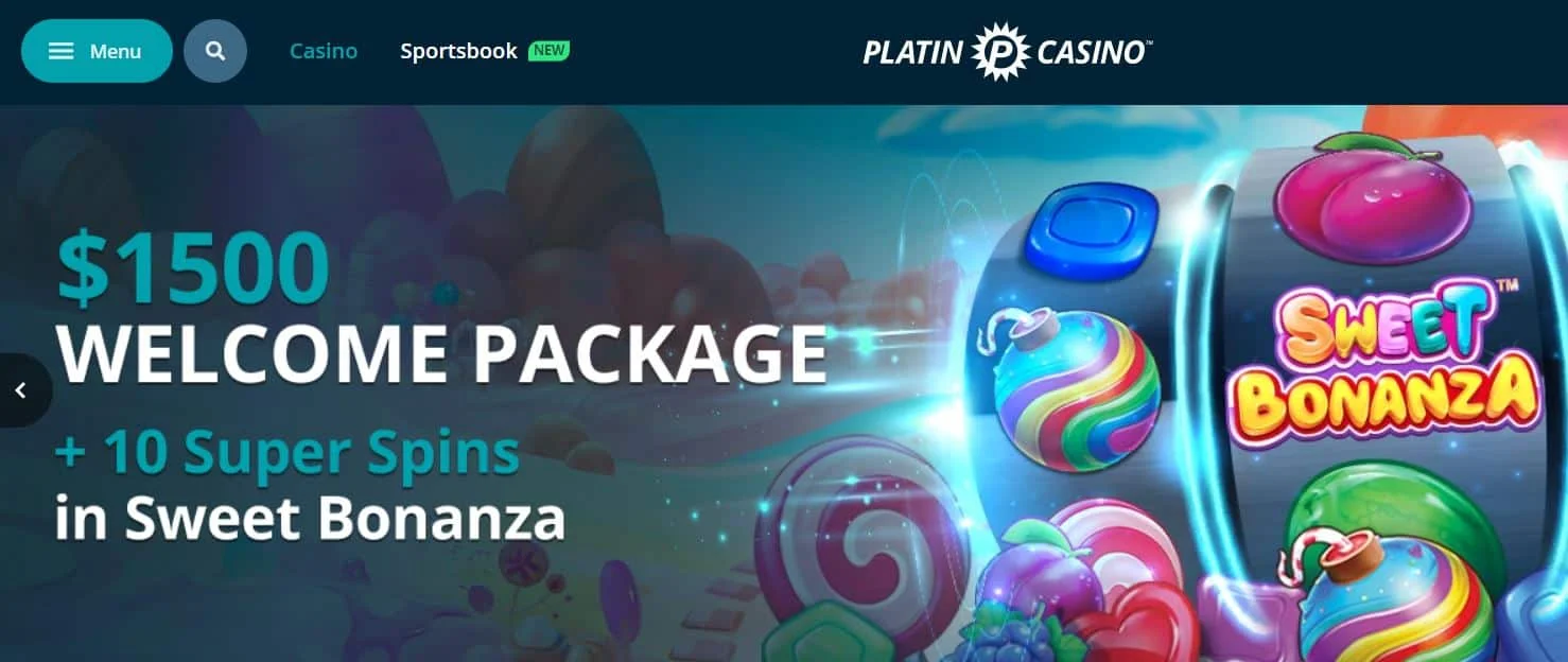 Platin Casino Willkommensbonus Sweet Bonanza