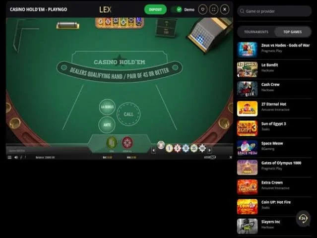 Lex Casino Live-Casino Poker und Tischspiele mit echten Dealern