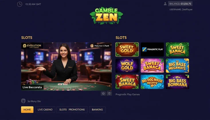 Gamblezen Live-Casino Baccarat mit Live-Dealer